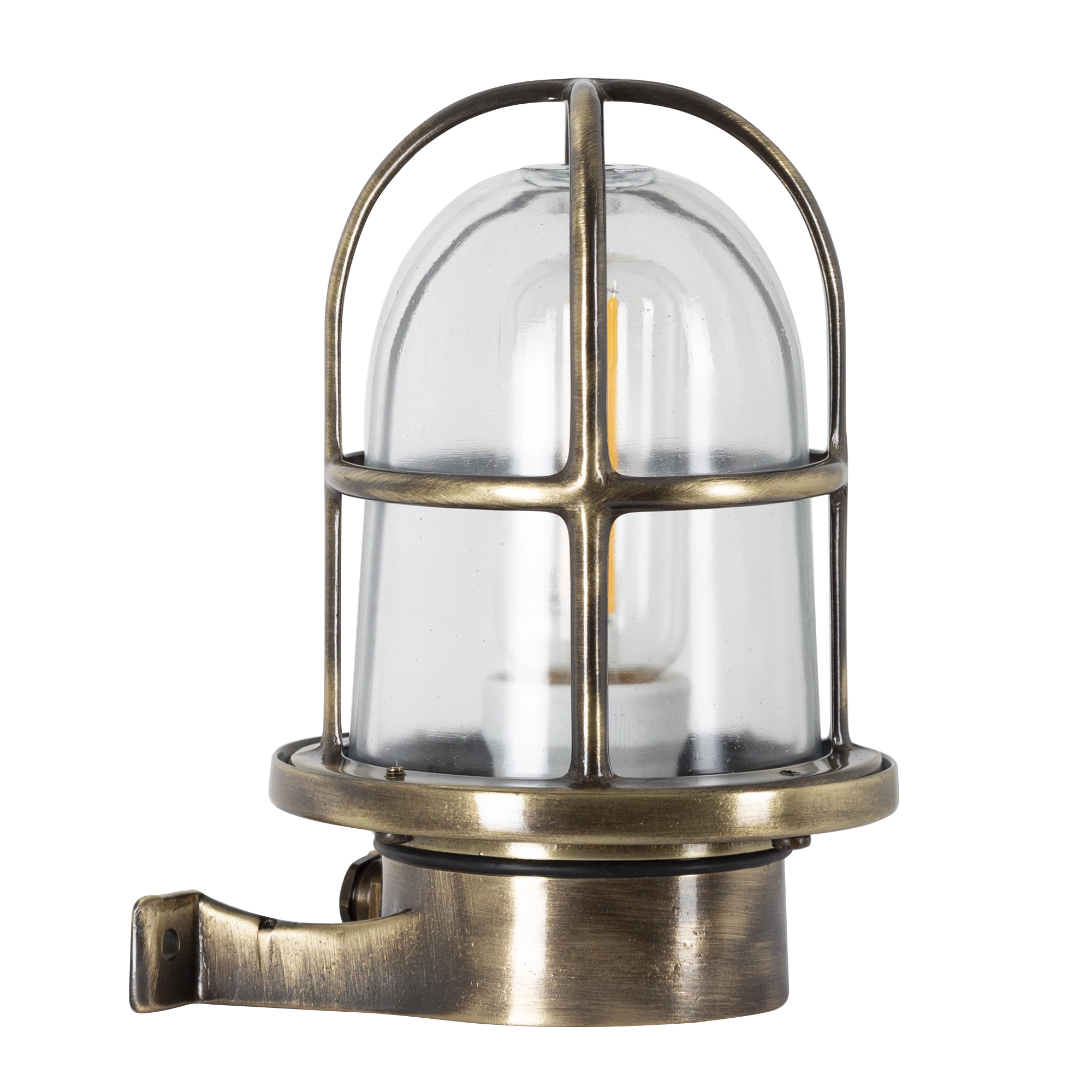 Schiffsleuchte Caspian II Bronze klar Glas
