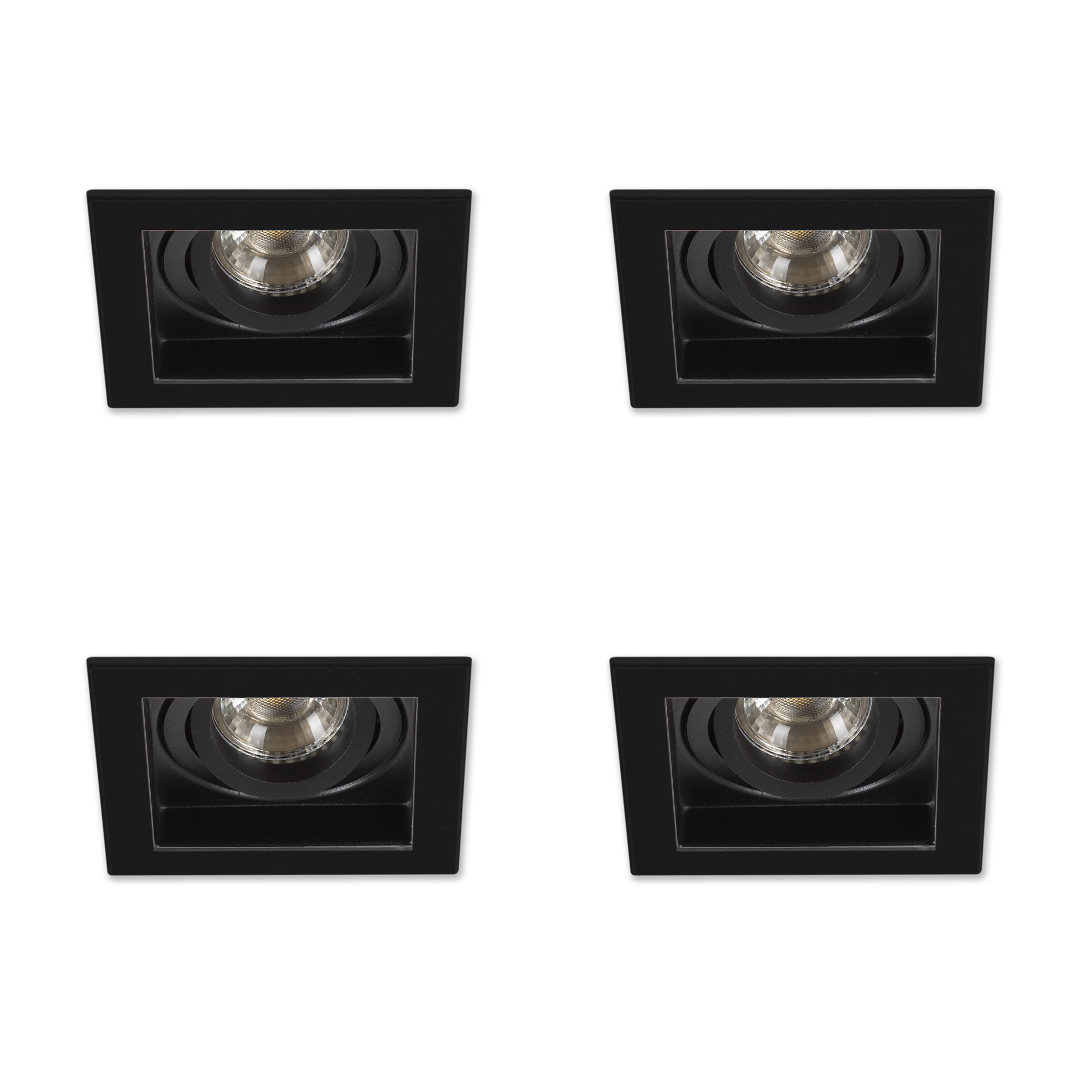 Set Axl inbouwspots 4 stück schwarz