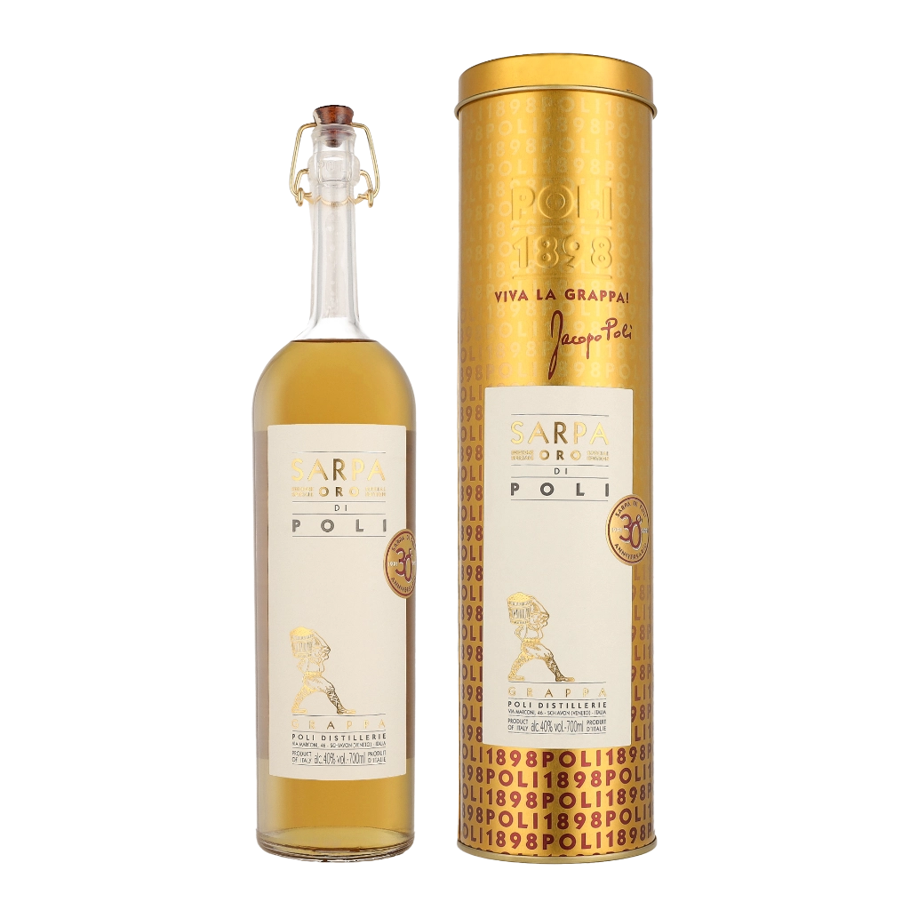 Poli Sarpa Oro Barrique 70cl Brandy Geschenkverpackung