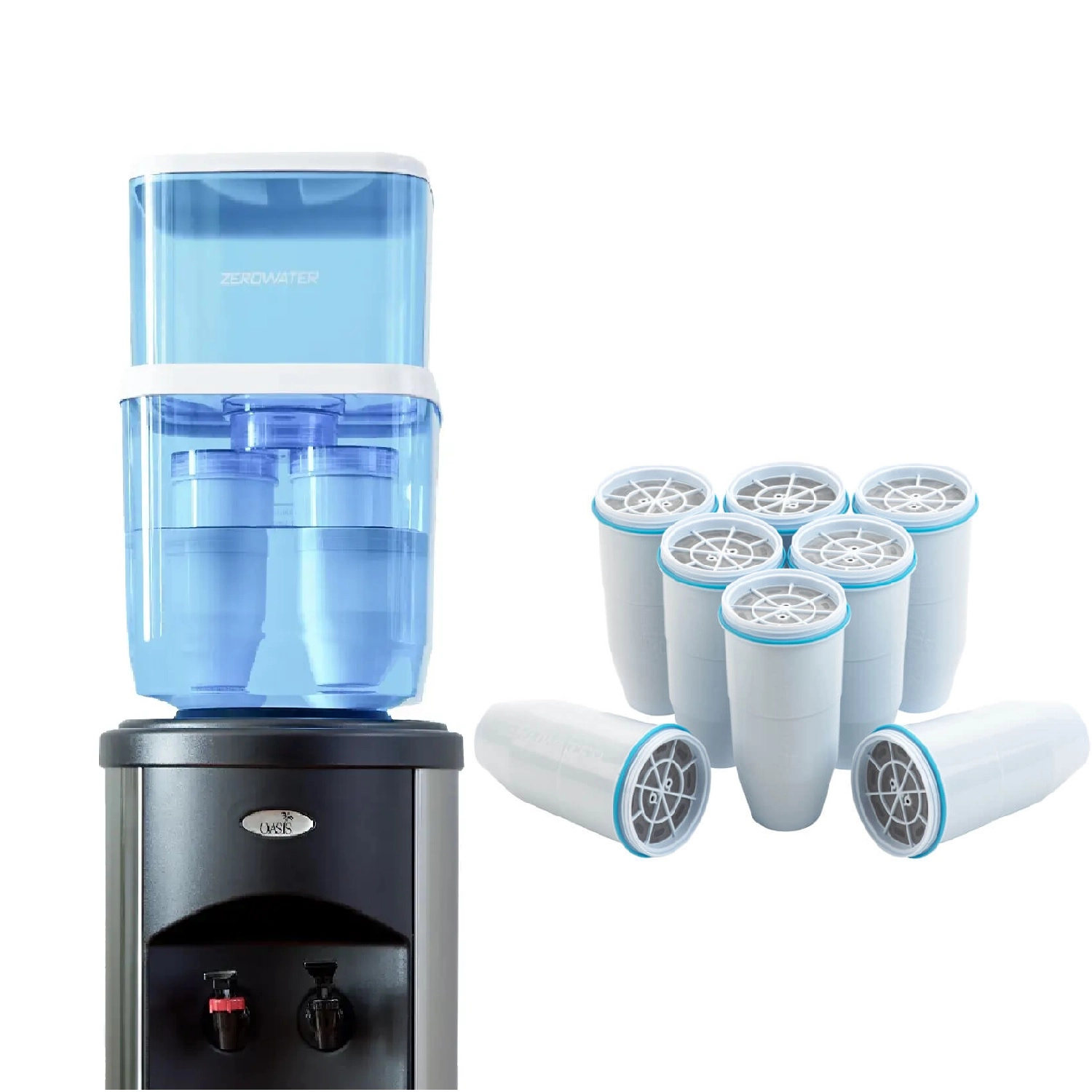 Combi-box: 18,9-Liter-Wasserfiltersystem für einen Wasserkühler mit 10 Filtern