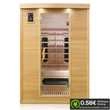 Dewello Infrarotkabine Infrarotsauna LAVAL PLUS 135cm x 105cm inkl. Keramikstrahler, Bodenstrahler, Radio, Farblicht