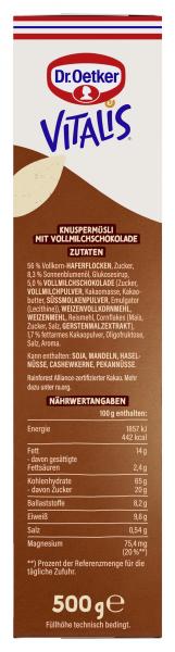 Dr.Oetker Vitalis Knuspermüsli Schoko 500G