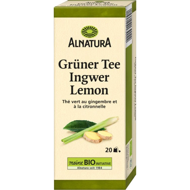 Alnatura Bio Grüner Tee Ingwer Lemon 20ST 30G