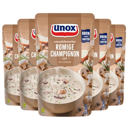 Unox - Cremige Pilzsuppe - 5x 570ml
