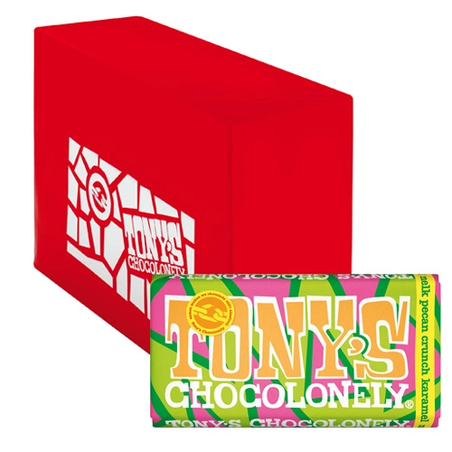 Tony&apos;s Chocolonely - Vollmilchschokolade Pekan Crunch Karamell - 15x 180g