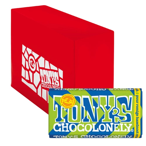 Tony&apos;s Chocolonely - Zartbitterschokolade Haselnuss Crunch - 15x 180g