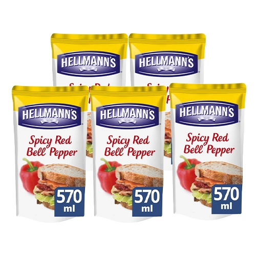 Hellmann&apos;s - Sandwich Sauce Scharfe Rote Paprika - 5x 570ml