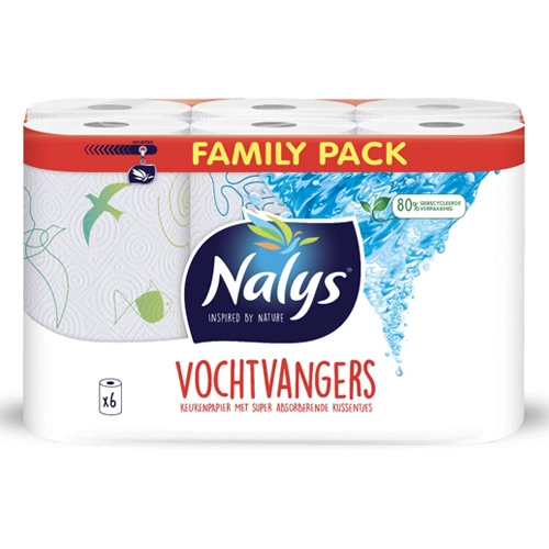 Nalys - Küchenrolle Extra Saugfähige - 6 Rolle