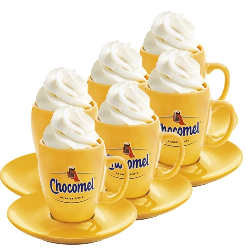 Chocomel - Becher & Untertasse - 6-er Set