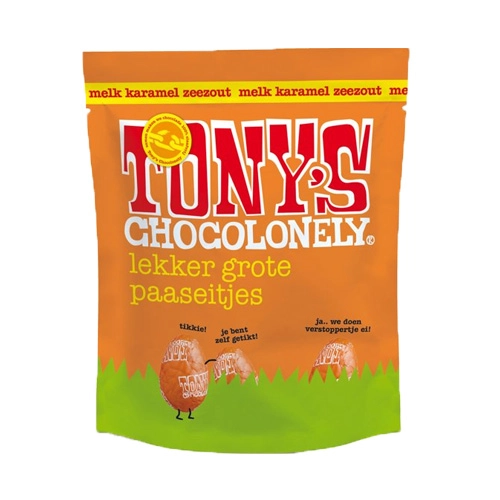 Tony&apos;s Chocolonely - Ostereier Vollmilchschokolade Karamell Meersalz - 178g