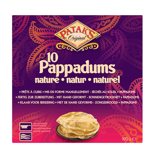 Patak&apos;s - Papadum Klassisch (Fertig zur Zurbereitung) - 100g