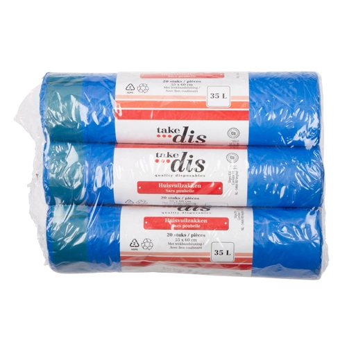 Take Dis - Müllbeutel mit Fixierband 35ltr - 3x 20 Beutel