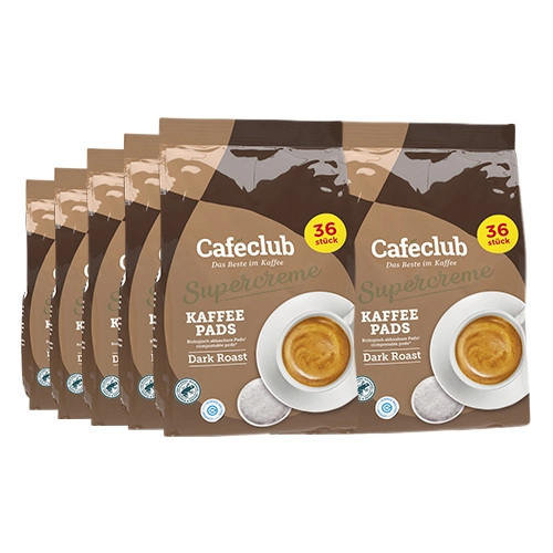 Caféclub - Supercreme Kaffeepads Dark Roast - 10x 36 pads