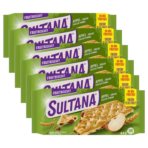 Sultana - Fruchtkekse Apfel - 6x 175g