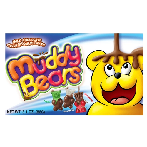 Muddy Bears - Gummibärchen mit Schokolade überzogen - 12x 88g