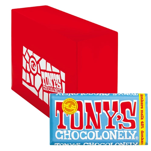 Tony&apos;s Chocolonely - Dunkle Vollmilchschokolade - 15x 180g