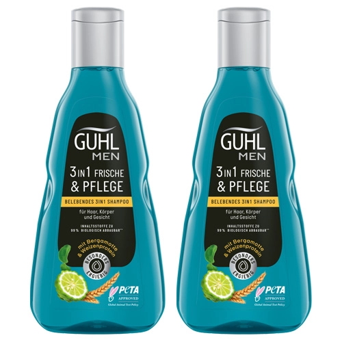 Guhl - Men 3in1 Frische & Pflege Shampoo - 2x 250ml
