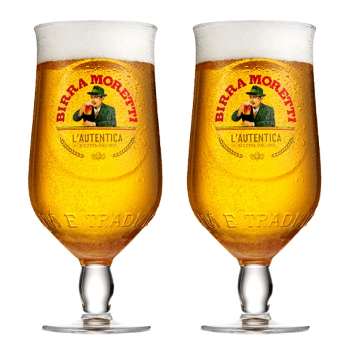 Birra Moretti - Bierglas 250ml - 2 Stück