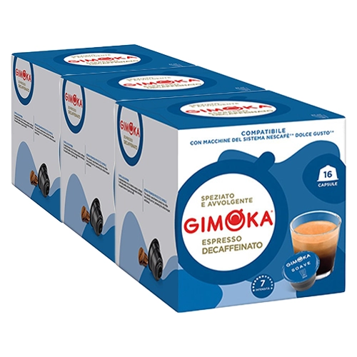 Gimoka - Espresso Decaffeinato Soave - 3x 16 Kapseln