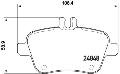 BREMBO Bremsbelagsatz P 50 091 Bremsbeläge,Bremsklötze MERCEDES-BENZ,A-Klasse (W176),B-Klasse (W246, W242),CLA Coupe (C117),CLA Shooting Brake (X117)