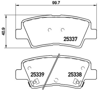 BREMBO Bremsbelagsatz P 30 067 Bremsbeläge,Bremsklötze HYUNDAI,KIA,SSANGYONG,Tucson (TL, TLE),i40 CW (VF),i30 (GD),i30 CW (GD),i20 Schrägheck (GB, IB)