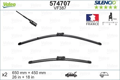 VALEO Scheibenwischer 574707 Wischblatt,Wischerblätter VW,AUDI,SKODA,Golf VII Schrägheck (5G1, BQ1, BE1, BE2),Golf VII Variant (BA5, BV5)