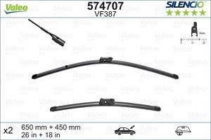 VALEO Scheibenwischer 574707 Wischblatt,Wischerblätter VW,AUDI,SKODA,Golf VII Schrägheck (5G1, BQ1, BE1, BE2),Golf VII Variant (BA5, BV5)