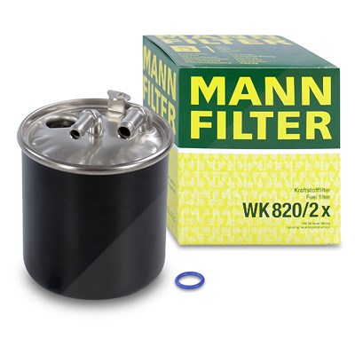 MANN-FILTER Kraftstofffilter WK 820/2 x Leitungsfilter,Spritfilter MERCEDES-BENZ,C-Klasse Limousine (W204),C-Klasse T-modell (S204),A-Klasse (W169)