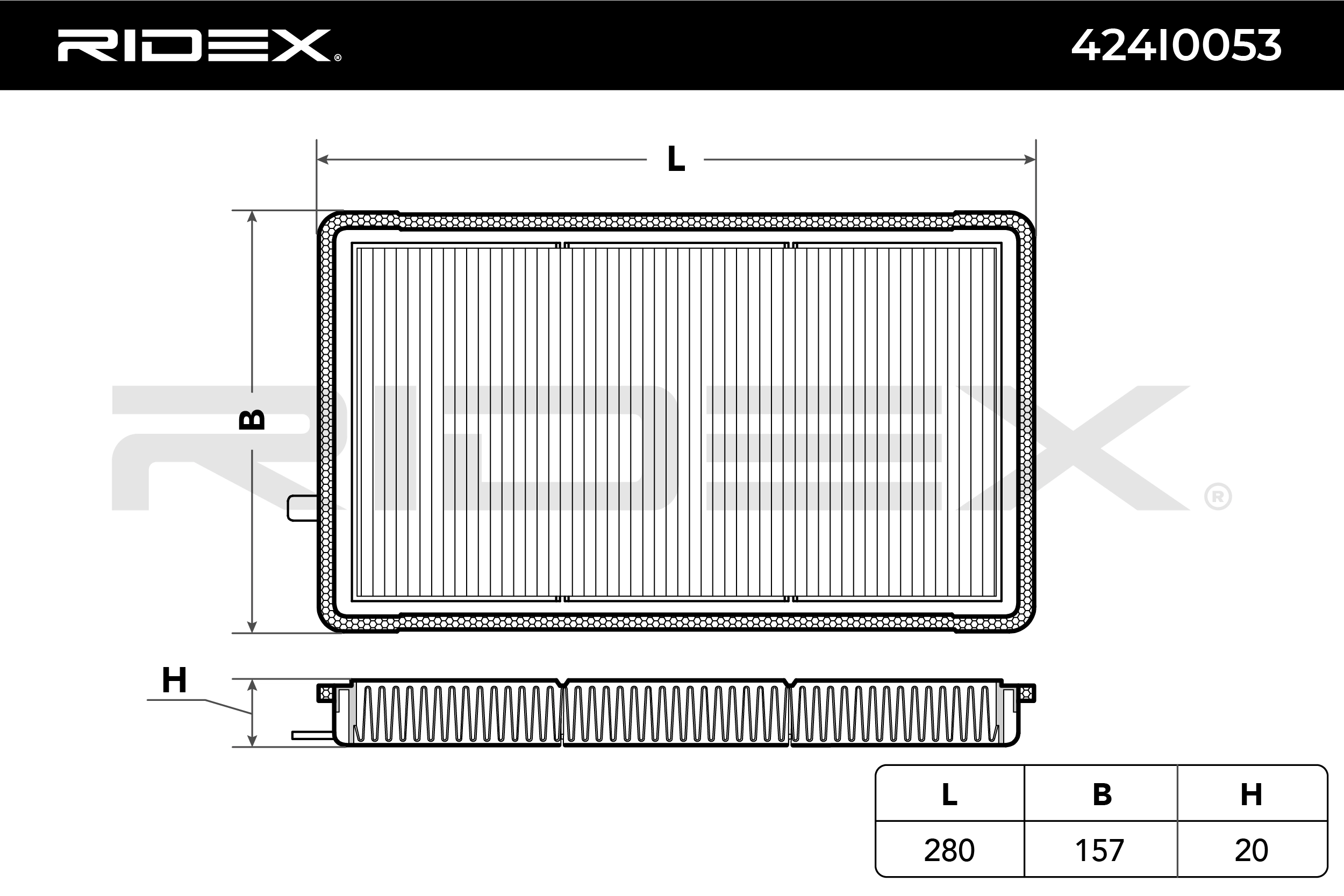 RIDEX Innenraumfilter 424I0053 Filter, Innenraumluft,Pollenfilter BMW,ALPINA,3 Limousine (E36),3 Coupe (E36),3 Compact (E36),3 Cabrio (E36)