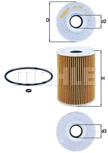 MAHLE ORIGINAL Ölfilter OX 380D Motorölfilter,Filter für Öl MERCEDES-BENZ,JEEP,CHRYSLER,E-Klasse Limousine (W211),C-Klasse Limousine (W203)