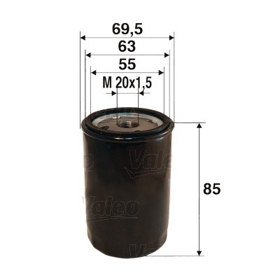 VALEO Ölfilter 586021 Motorölfilter,Filter für Öl FIAT,NISSAN,MAZDA,GRANDE PUNTO (199),PANDA (169),500 (312),PUNTO (188),PUNTO EVO (199)