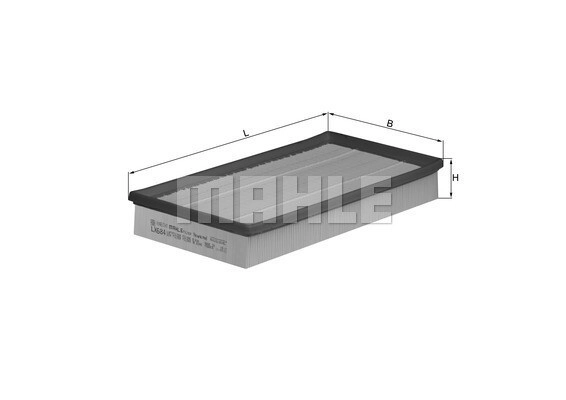 MAHLE ORIGINAL Luftfilter LX 684 Motorluftfilter,Filter für Luft VW,AUDI,MERCEDES-BENZ,Golf IV Schrägheck (1J1),Golf V Schrägheck (1K1),POLO (9N_)