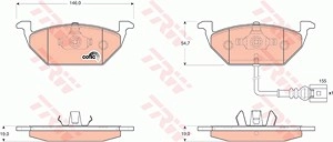 TRW Bremsbelagsatz GDB1658 Bremsbeläge,Bremsklötze VW,AUDI,SKODA,Golf IV Schrägheck (1J1),Golf V Schrägheck (1K1),GOLF VI (5K1),GOLF PLUS (5M1, 521)