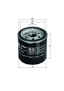 MAHLE ORIGINAL Ölfilter OC 21 OF Motorölfilter,Filter für Öl OPEL,FORD,ROVER,Kadett E CC (T85),Corsa A CC (S83),MANTA B (58_, 59_)
