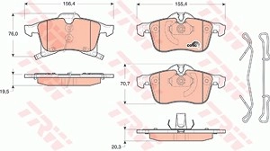 TRW Bremsbelagsatz GDB1668 Bremsbeläge,Bremsklötze OPEL,VAUXHALL,Corsa D Schrägheck (S07),Corsa C Schrägheck (X01),ZAFIRA B (A05),Meriva A (X03)