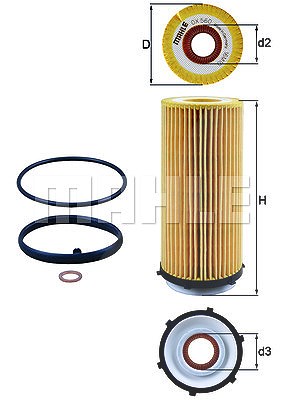 MAHLE ORIGINAL Ölfilter OX 560D Motorölfilter,Filter für Öl BMW,3 Touring (E91),3 Limousine (E90),5 Touring (F11),5 Limousine (F10),3 Coupe (E92)