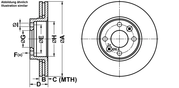 ATE Bremsscheibe 24.0122-0270.1 Bremsscheiben,Scheibenbremsen MERCEDES-BENZ,RENAULT,DACIA,CITAN Kasten (415),Citan Kombi / Tourer (415)