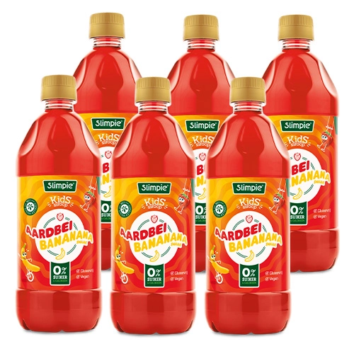Slimpie - Erdbeere Banane Kids Limonaden-Sirup - 6x 580ml