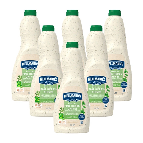 Hellmann&apos;s - Dressing Feine Kräuter-Schnittlauch - 6x 1ltr