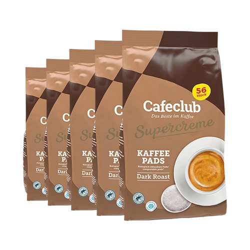 Caféclub - Supercreme Kaffeepads Dark Roast - 5x 56 pads