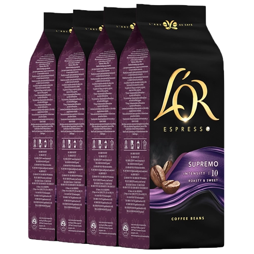 L&apos;OR - Espresso Supremo Bohnen - 4x 500g