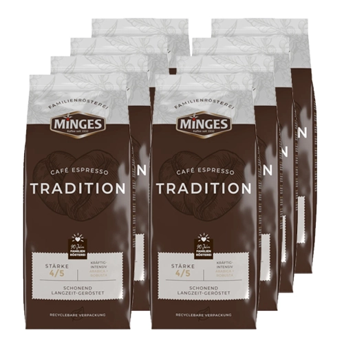 Minges - Espresso Tradition Bohnen - 8x 1kg