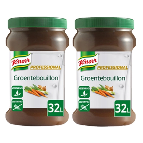 Knorr Professional - Gemüse Bouillon Geliert (Ergibt 32ltr) - 2x 800g