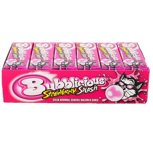 Bubblicious - Strawberry splash - 18x 5er