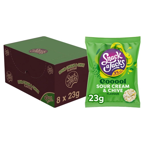 Snack a Jacks - Reiswaffeln Sour Cream & Chive - 8x 23g