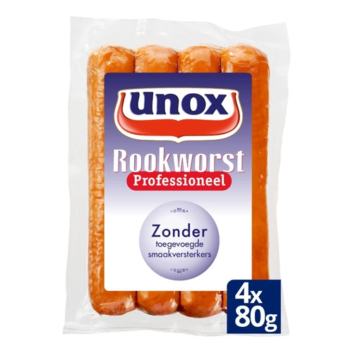 Unox - Rookworst, Gerräucherte Wurst Profi - 4er
