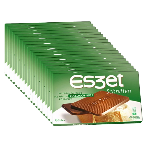 Eszet - Schnitten Vollmilch-Haselnuss - 20x 75g