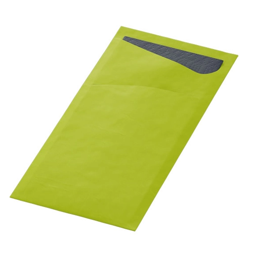 Duni - Sacchetto Kiwi mit 2-lagiger Serviette schwarz - 100 Stück