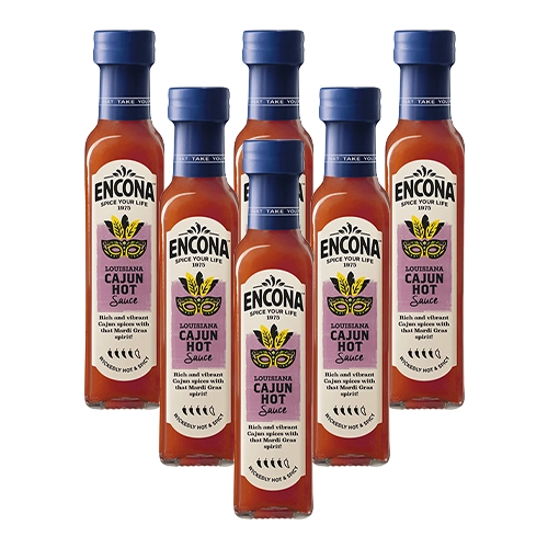 Encona - Louisiana Cajun Hot Sauce - 6x 142ml