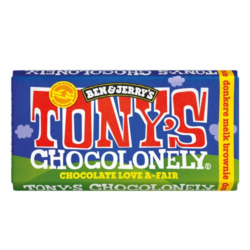 Tony&apos;s Chocolonely - Ben & Jerry&apos;s Dunkle Vollmilchschokolade Brownie - 180g